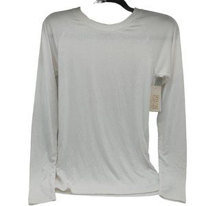 Seek No Further By Fruit Of The Loom Womens T Shirt White Stretch Ribbed Medium